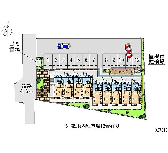 ★手数料０円★秦野市南矢名４丁目　月極駐車場（LP）